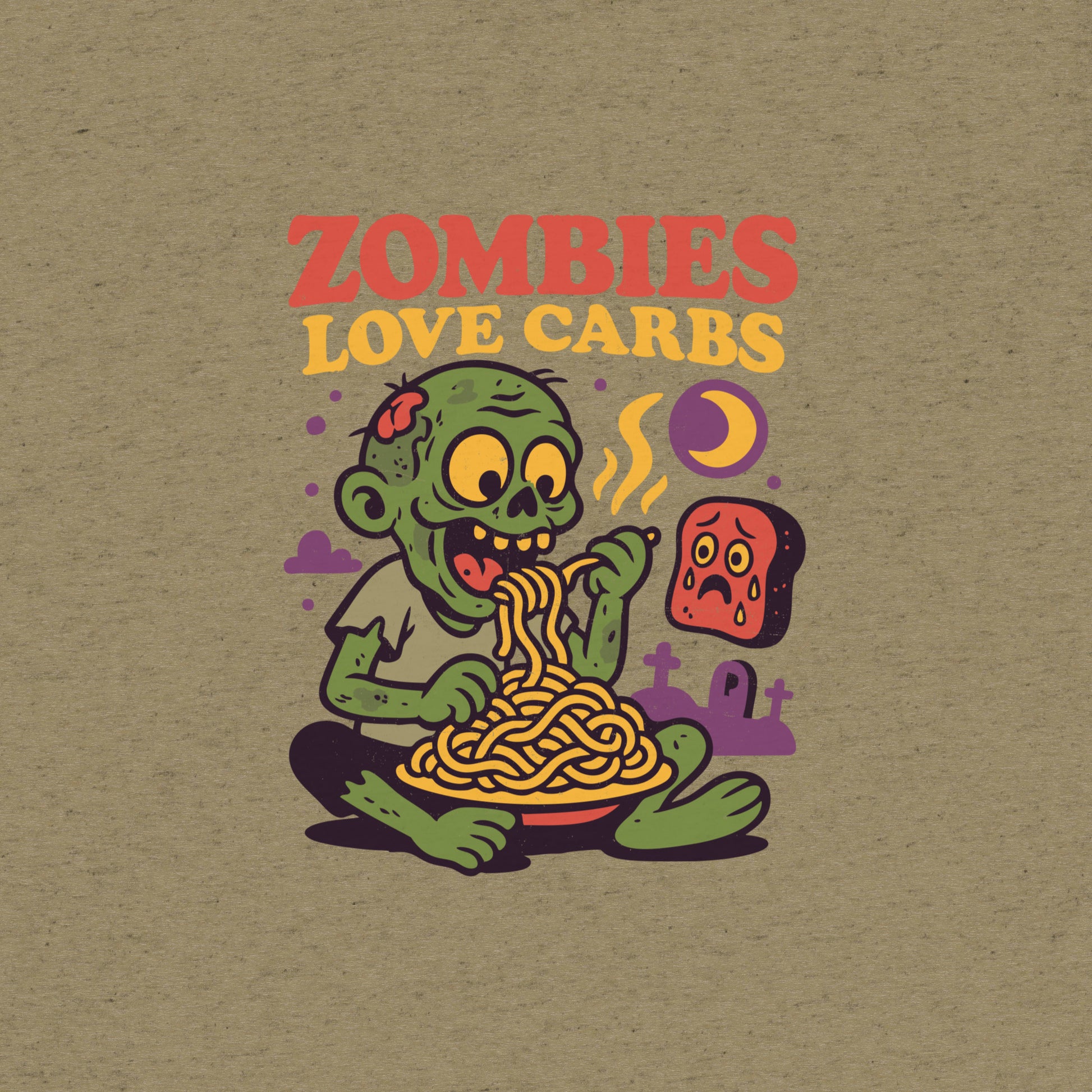 Zombies Love Carbs T-Shirt- funny tshirt by Niche Goods