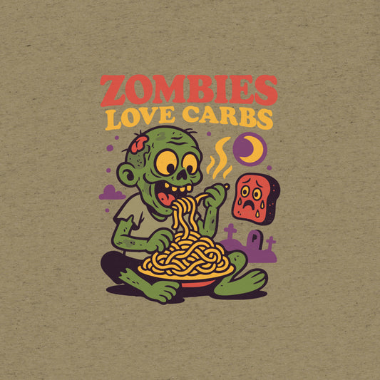 Zombies Love Carbs T-Shirt- funny tshirt by Niche Goods