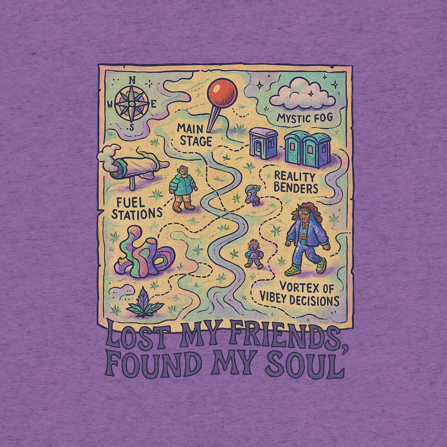 Lost My Friends, Found My Soul- funny tshirt by Niche Goods
