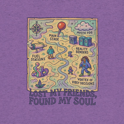 Lost My Friends, Found My Soul- funny tshirt by Niche Goods