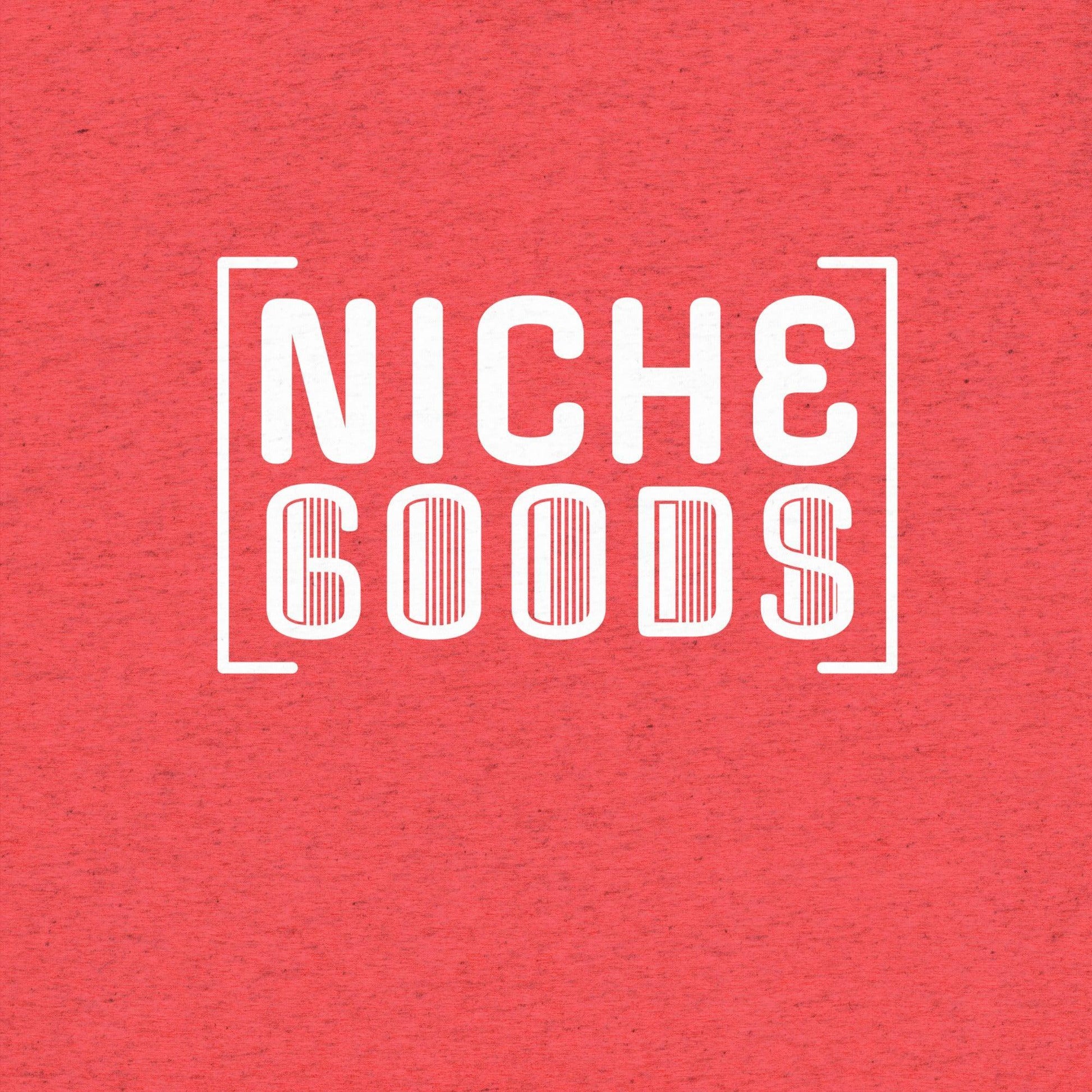 NICHE GOODS White Barcode Logo Shirt- funny tshirt by Niche Goods