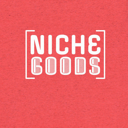 NICHE GOODS White Barcode Logo Shirt- funny tshirt by Niche Goods