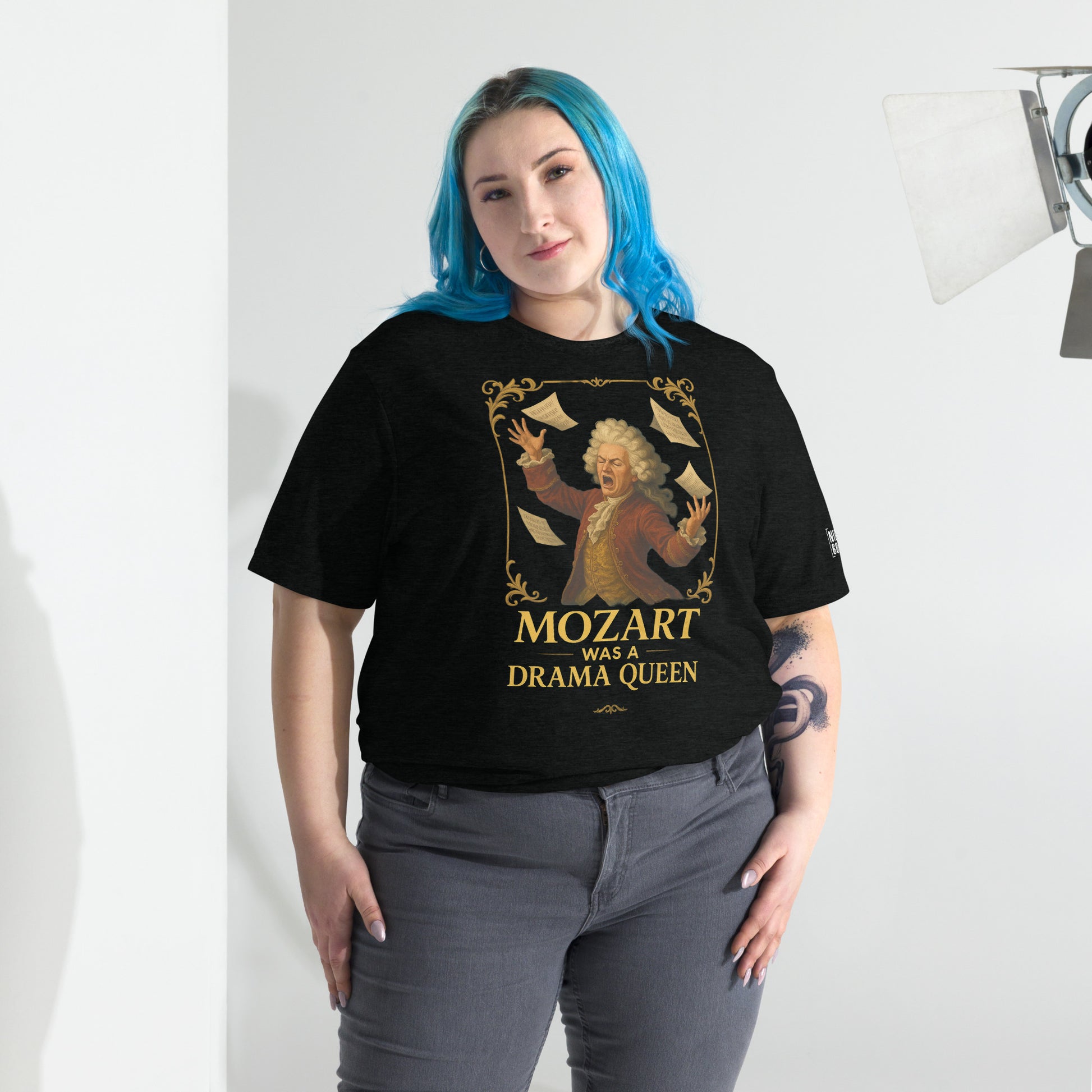 Mozart Was a Drama Queen- funny tshirt by Niche Goods