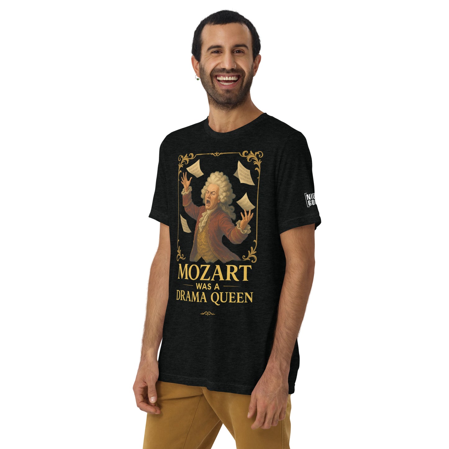 Mozart Was a Drama Queen- funny tshirt by Niche Goods