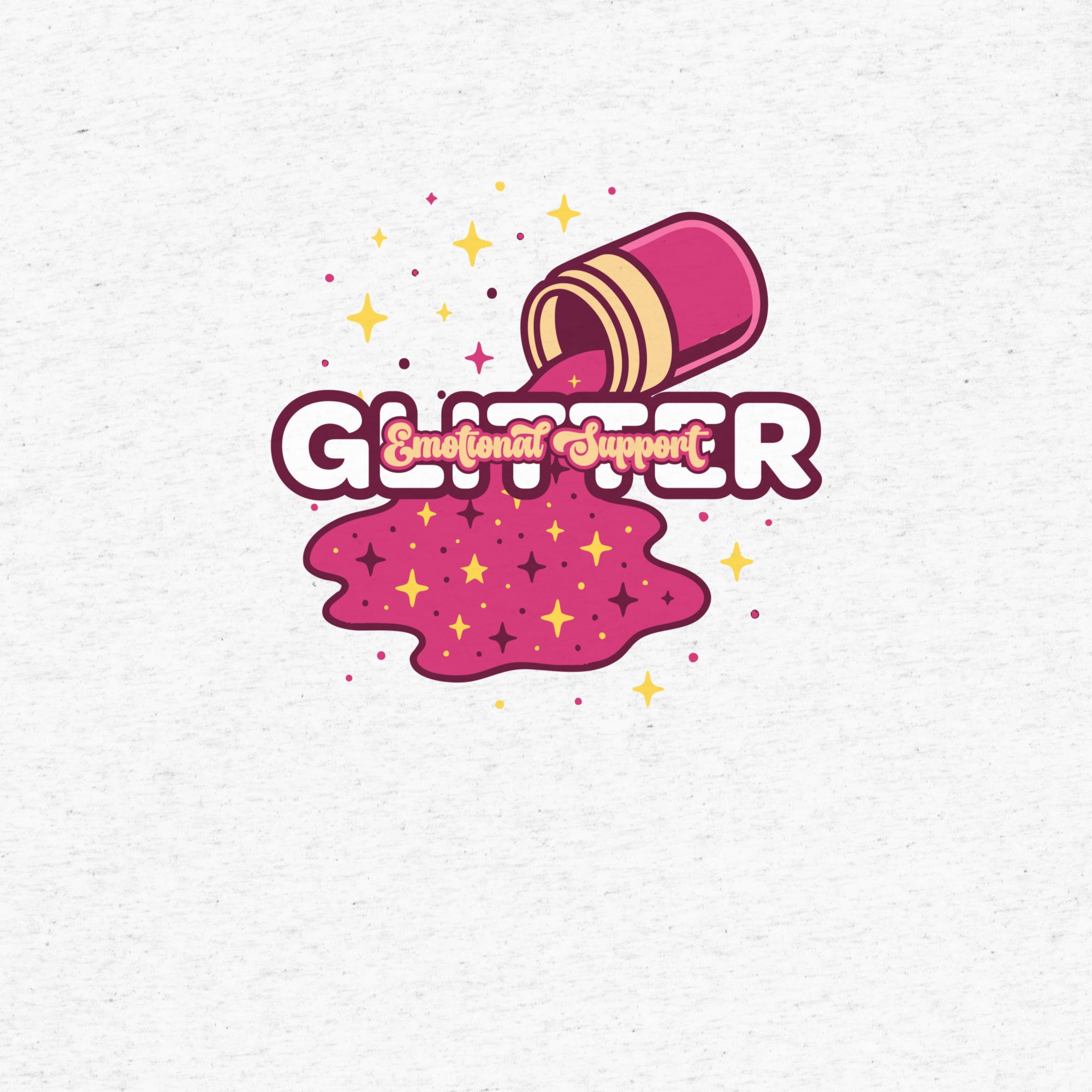Emotional Support Glitter T-Shirt- funny tshirt by Niche Goods