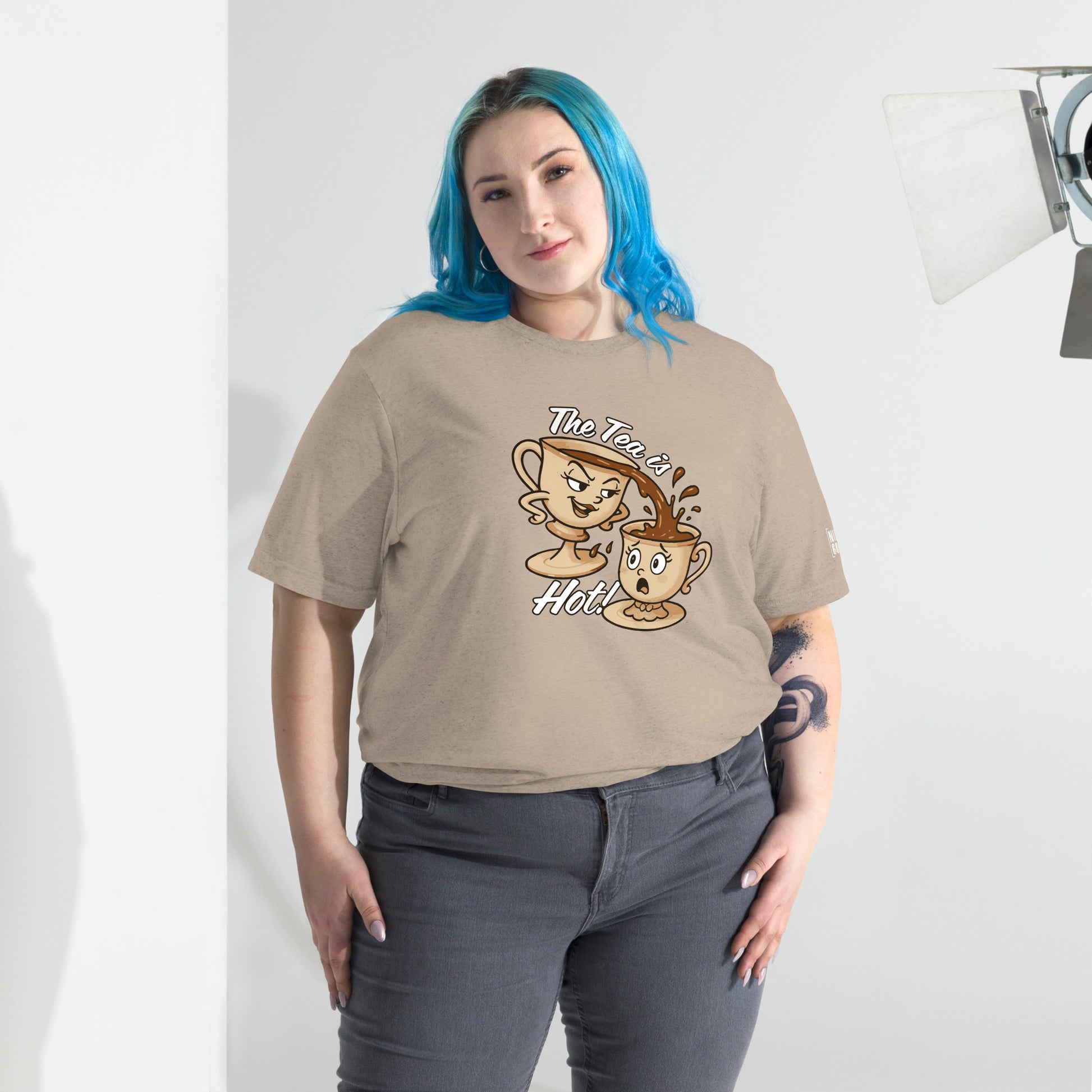 The Tea is Hot T-Shirt- funny tshirt by Niche Goods