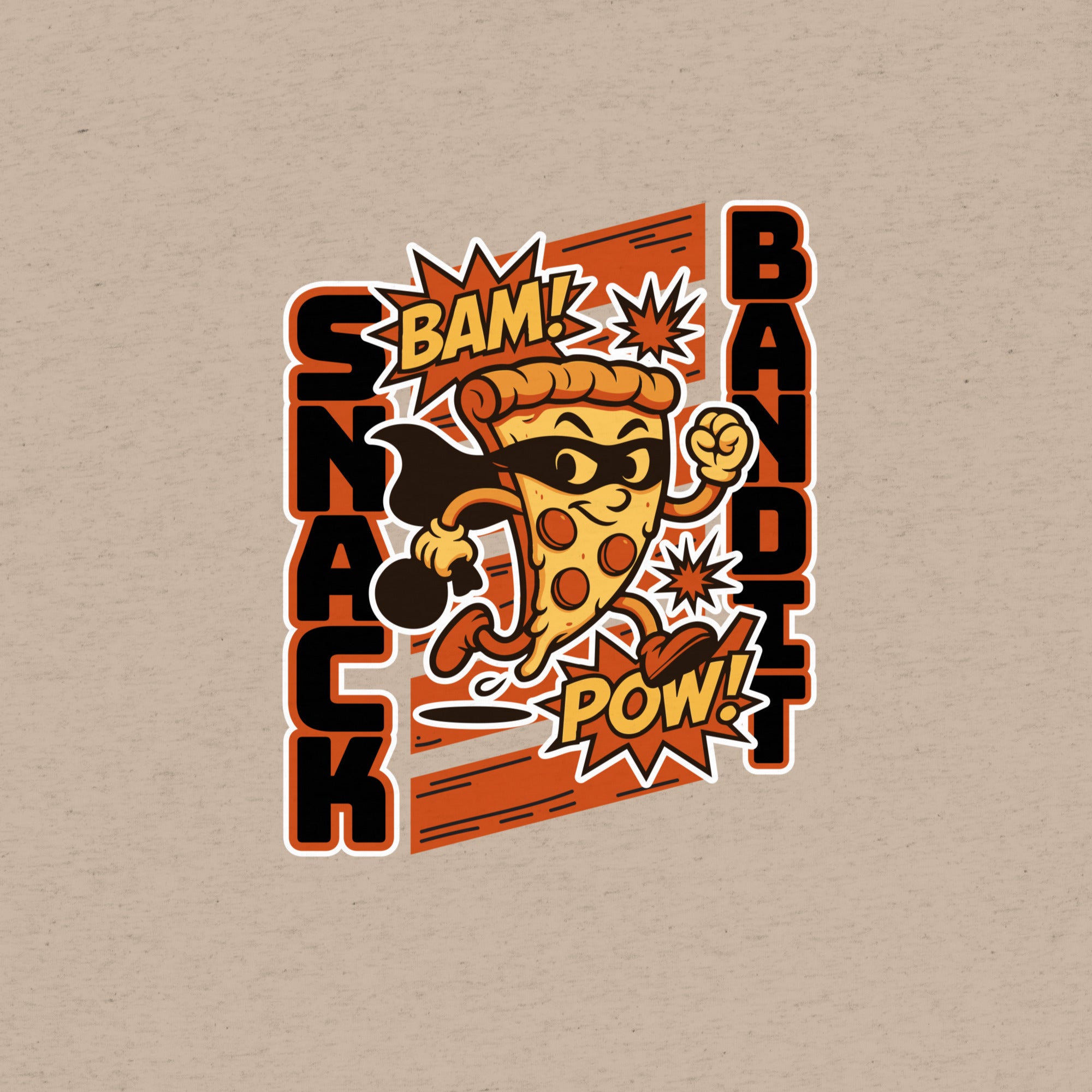 Snack Bandit Pizza T-Shirt- funny tshirt by Niche Goods