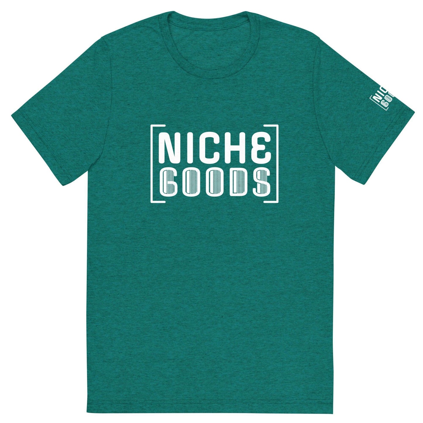 NICHE GOODS White Barcode Logo Shirt- funny tshirt by Niche Goods
