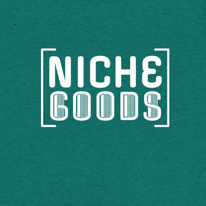 NICHE GOODS White Barcode Logo Shirt- funny tshirt by Niche Goods