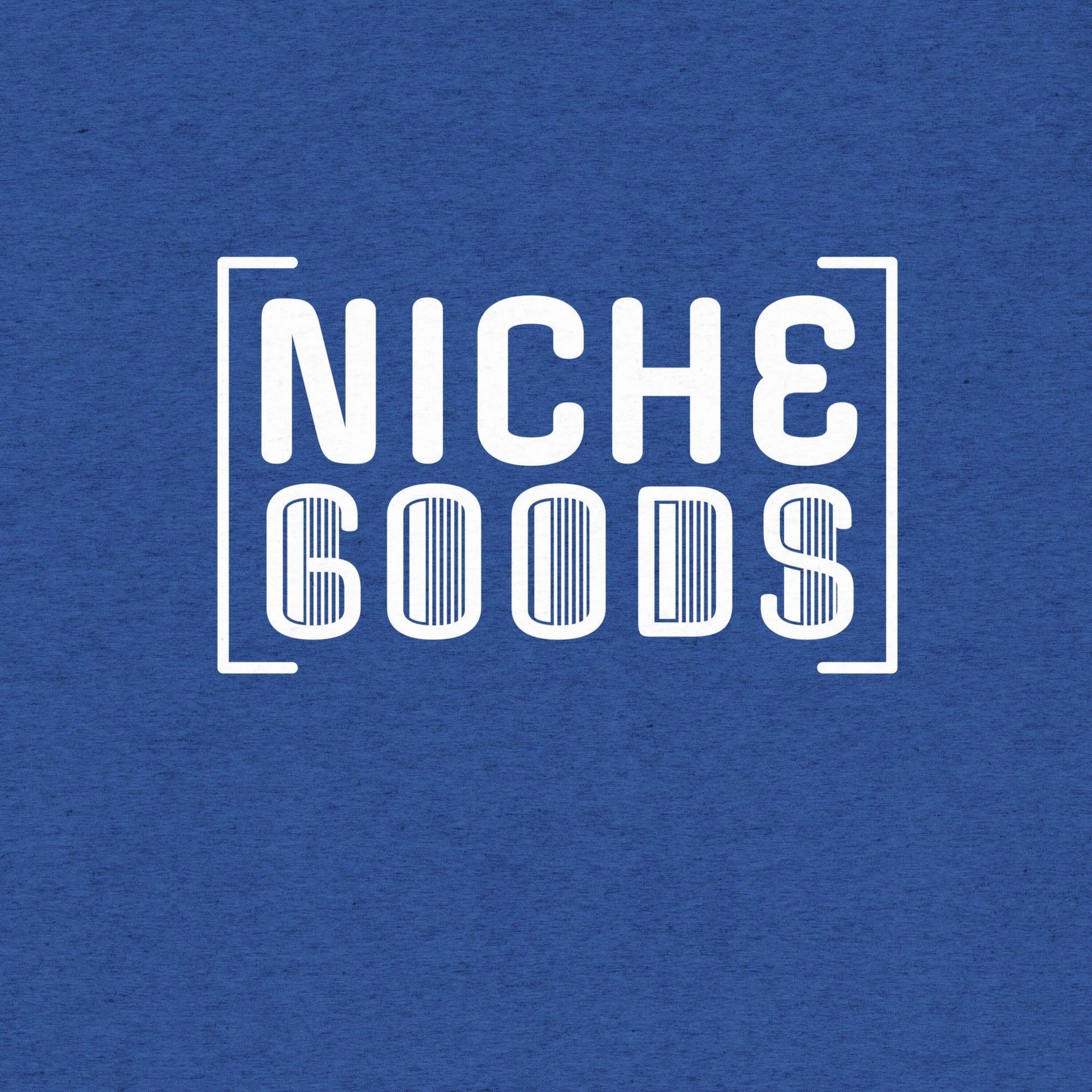 NICHE GOODS White Barcode Logo Shirt- funny tshirt by Niche Goods