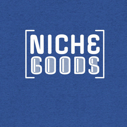 NICHE GOODS White Barcode Logo Shirt- funny tshirt by Niche Goods