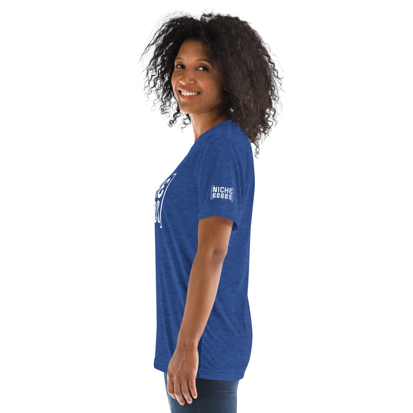 NICHE GOODS White Barcode Logo Shirt- funny tshirt by Niche Goods