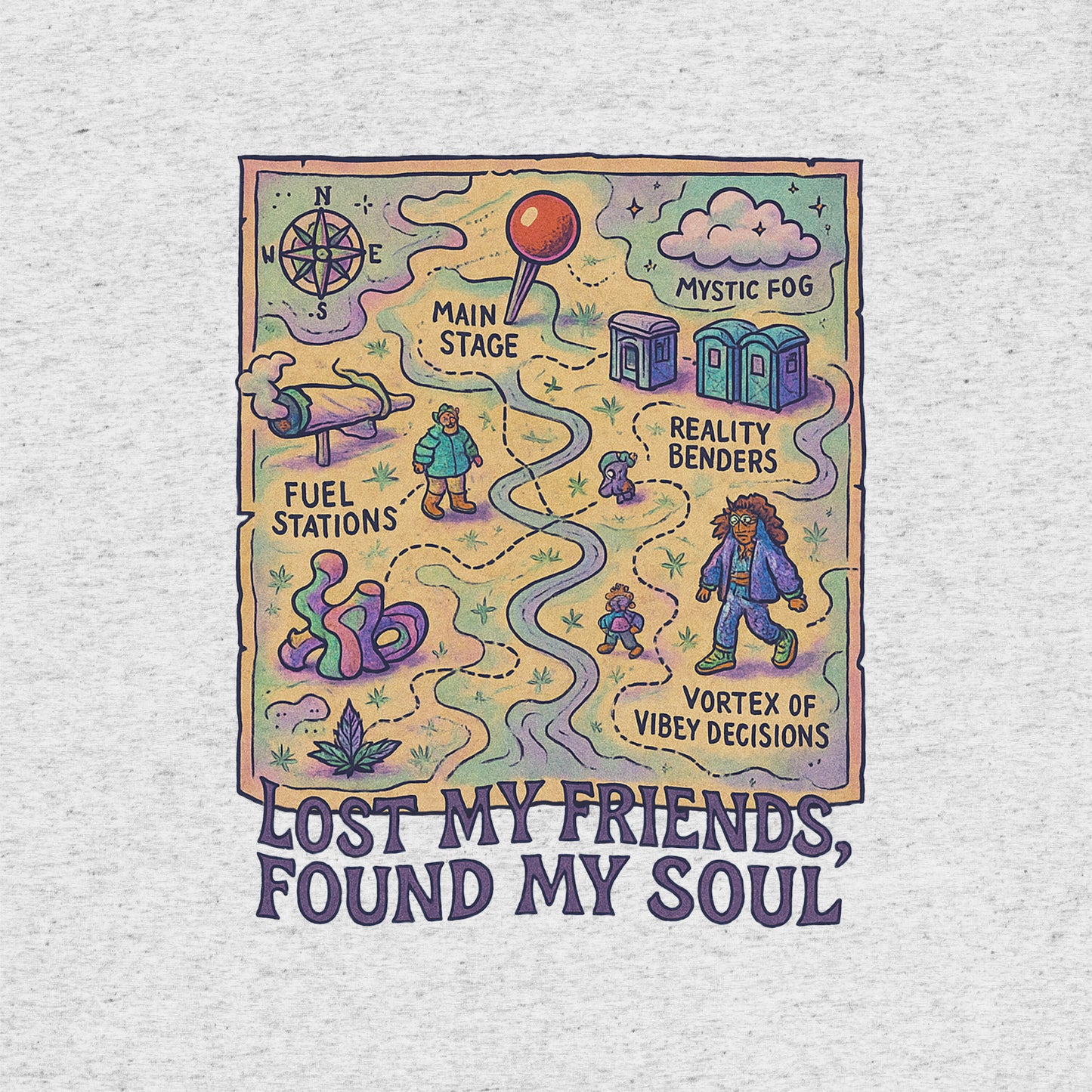 Lost My Friends, Found My Soul- funny tshirt by Niche Goods