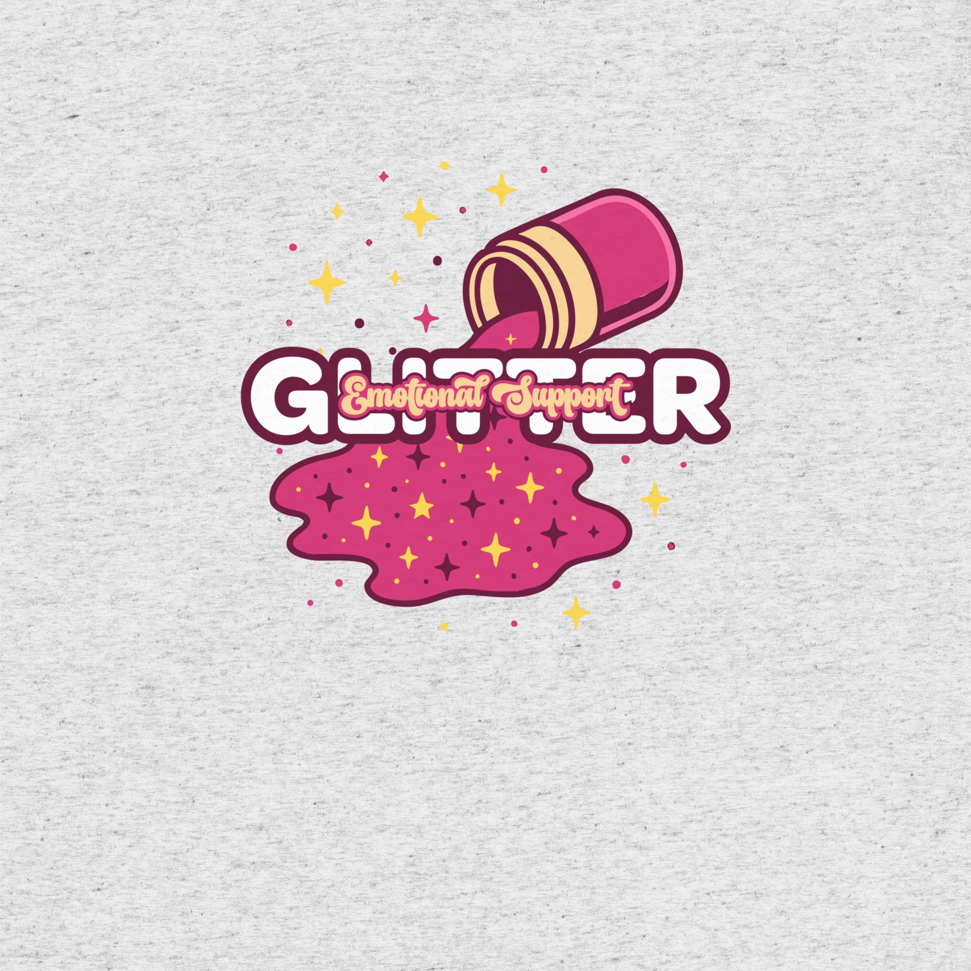 Emotional Support Glitter T-Shirt- funny tshirt by Niche Goods